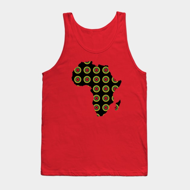 African map with Circle patterns in African colors Tank Top by Tilila